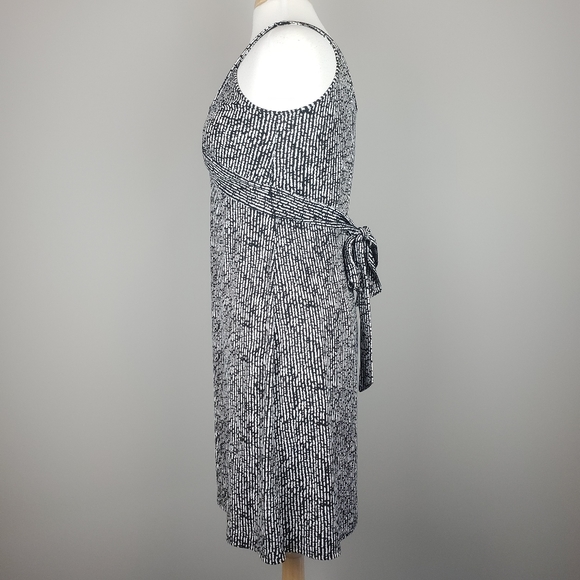 Loft Black & White Patterned Dress - Picture 4 of 7